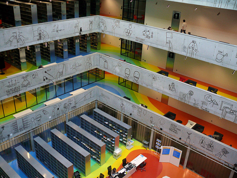 Inside of the Czech National Technical Library; copyright (www.rudomilov.ru)